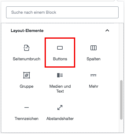 Buttons-Block im Block-Menü