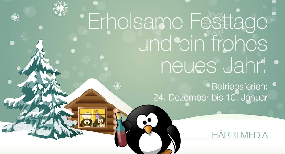 Erholsame Festtage und ein frohes neues Jahr!