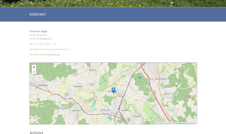 Eingebettete OSM-Karte mit Pin