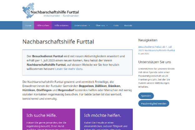 Homepage der Nachbarschaftshilfe Furttal