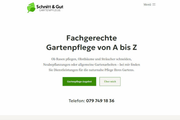 Website Schnitt & Gut GmbH
